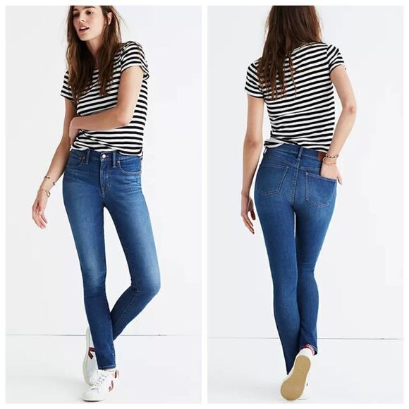 Madewell 9" Mid-Rise Skinny Jeans in Patty Wash‎ Size 25 - Picture 1 of 9